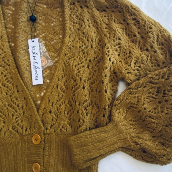 🍋Goldenrod For Love and Lemons Cardigan - Picture 6 of 7